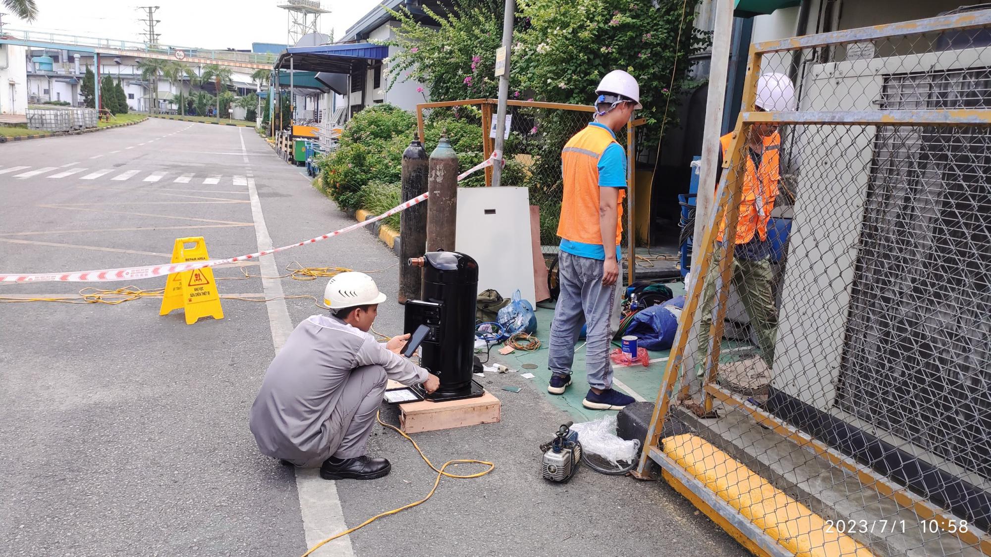 Bảo dưỡng Hệ thống điều hòa Công ty Hitachi Astemo Vĩnh Phúc