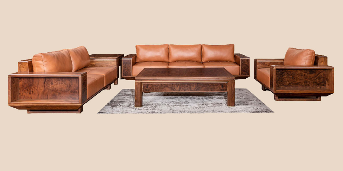 Bộ Sofa gỗ óc chó - PB05